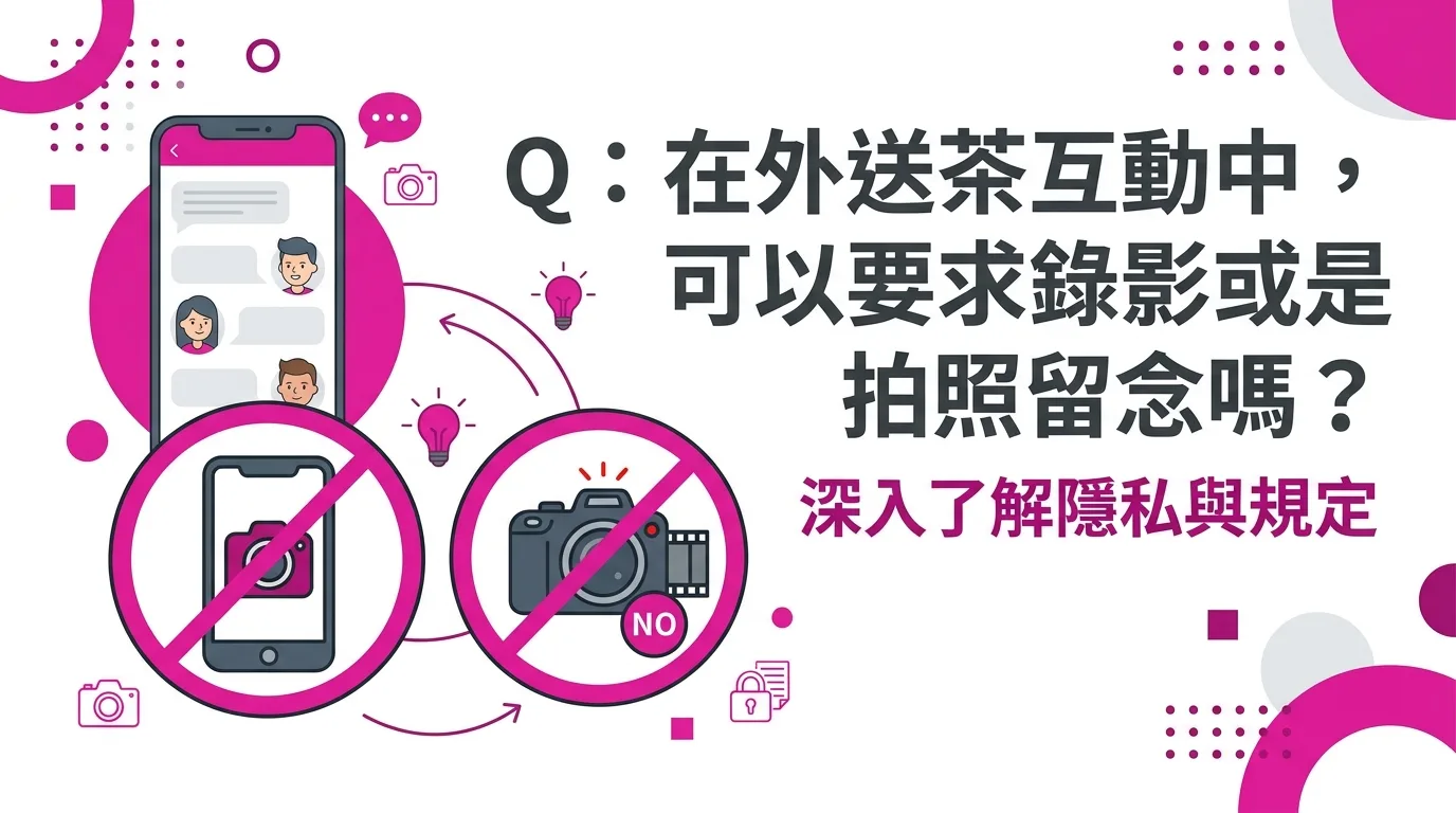 Q：在外送茶互動中，可以要求錄影或是拍照留念嗎？
