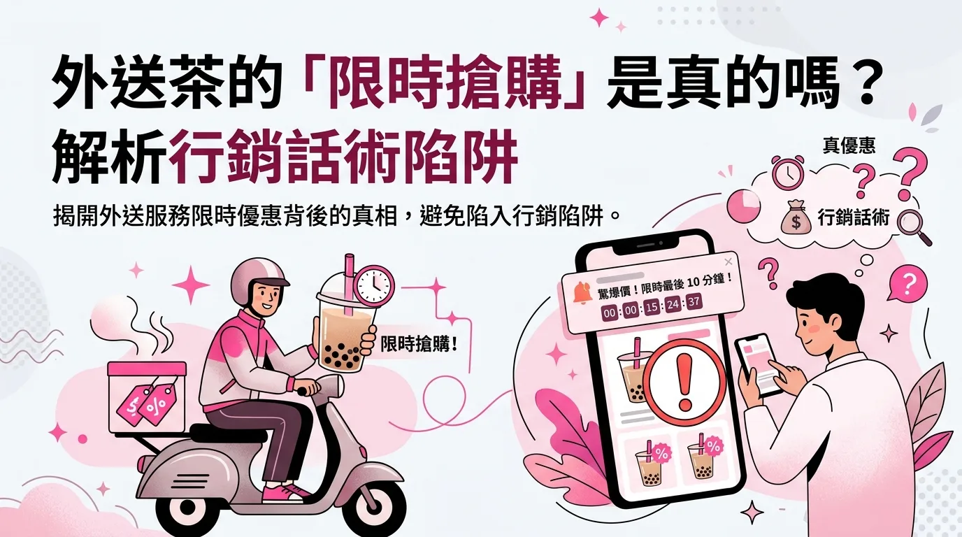 外送茶的「限時搶購」是真的嗎？解析行銷話術陷阱