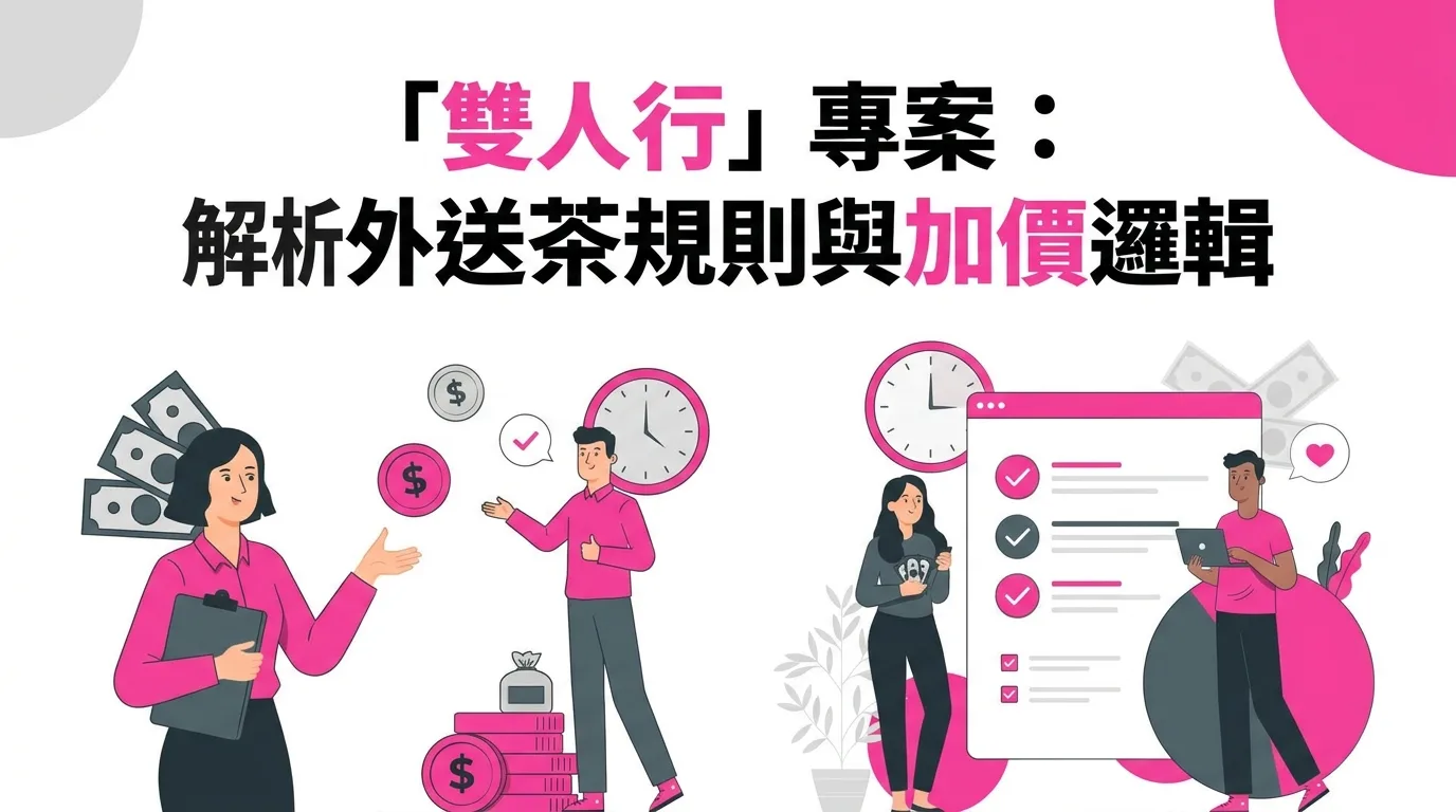 解析外送茶的「雙人行」專案：規則與加價邏輯