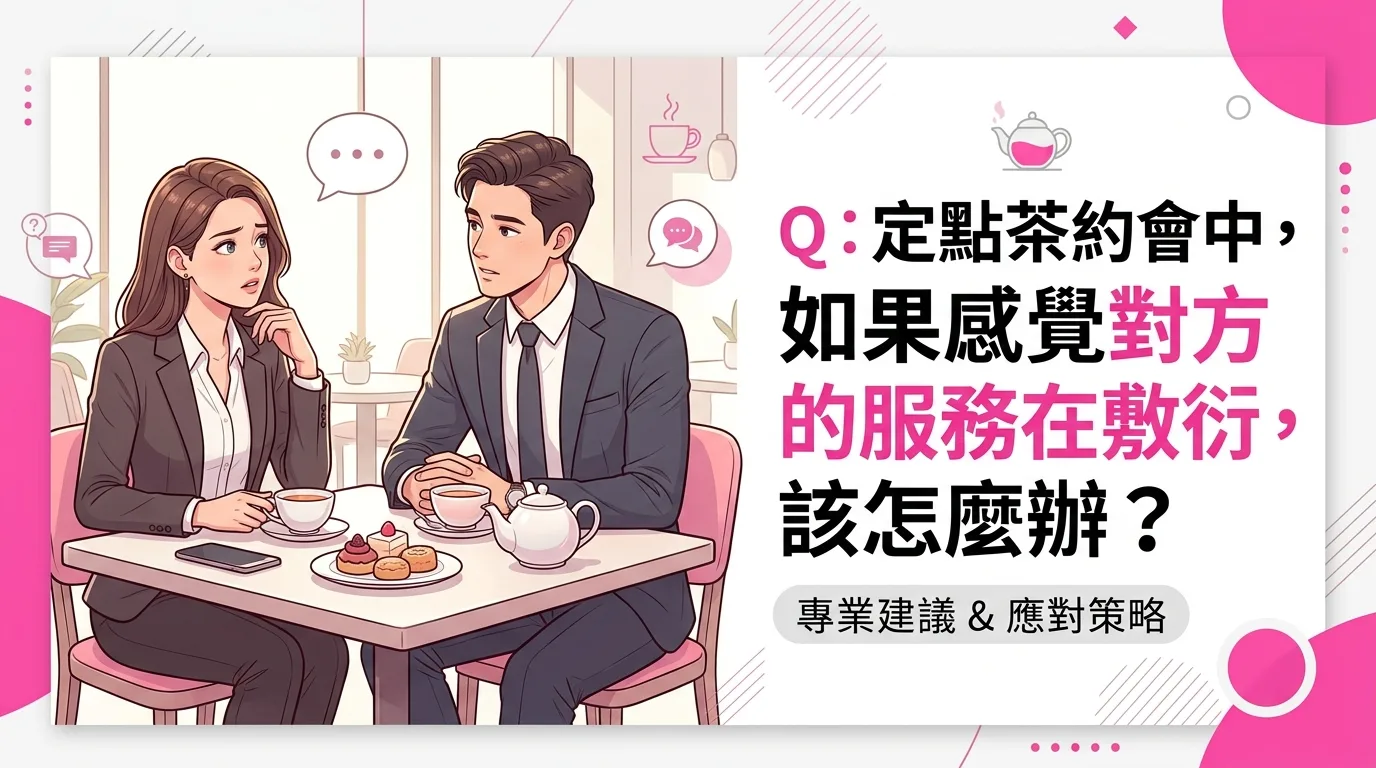 Q：定點茶約會中，如果感覺對方的服務在敷衍，該怎麼辦？