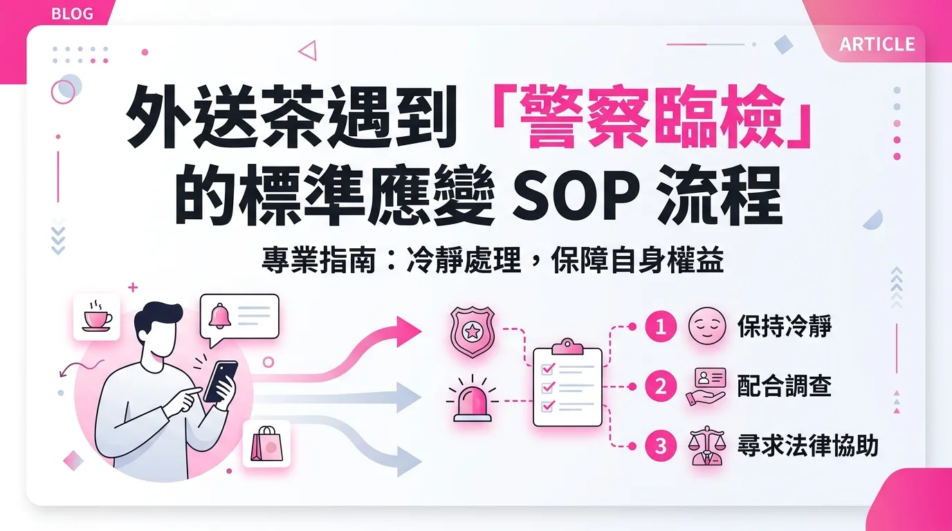 外送茶遇到「警察臨檢」的標準應變 S OP 流程