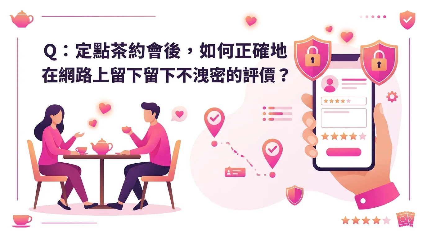 Q：定點茶約會後，如何正確地在網路上留下不洩密的評價？
