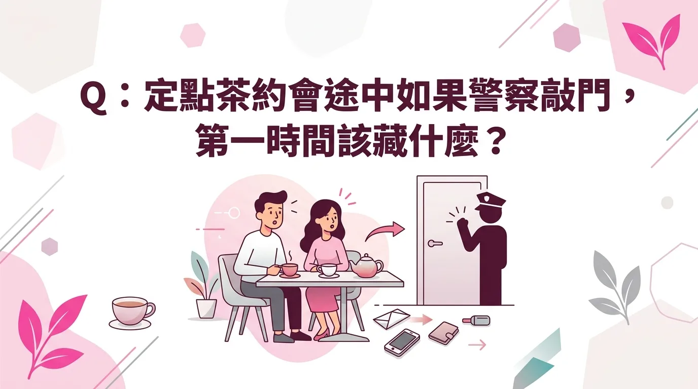 Q：定點茶約會途中如果警察敲門，第一時間該藏什麼？