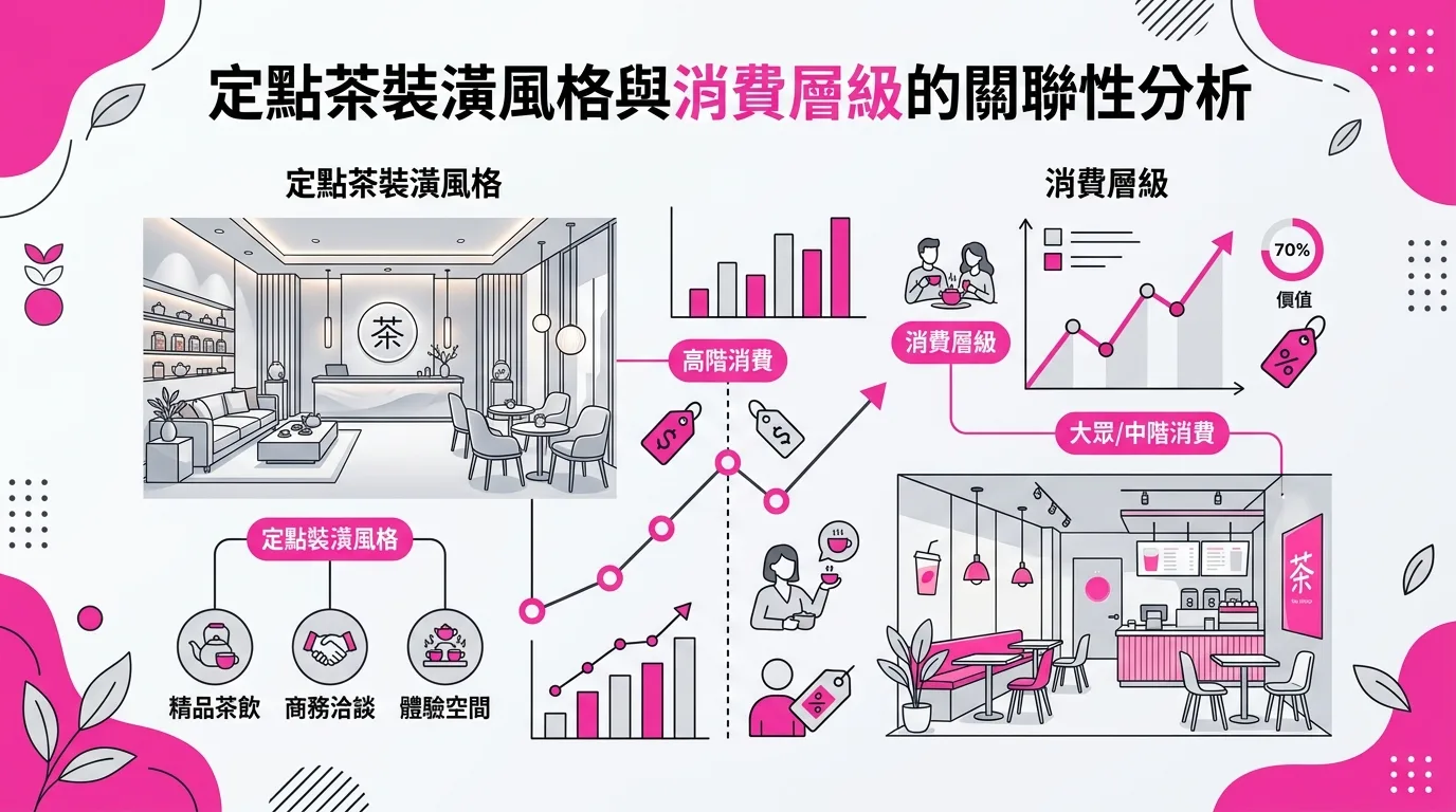 定點茶裝潢風格與消費層級的關聯性分析